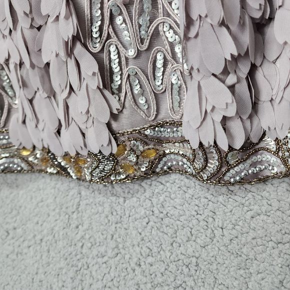 SUE WONG Women's 4 Gray Strapless NWOT Beaded Sequined Cocktail Formal Dress - Picture 14 of 14